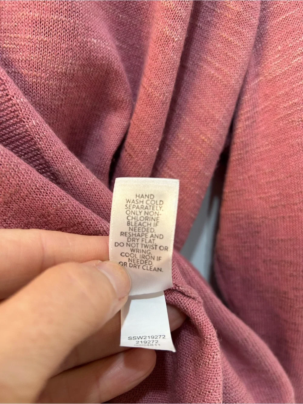 J.‎ Jill Linen Cotton Blend Rose Pink V-neck Sweater Sz XL Petite Feminine Mauve